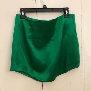 Satin mini skirt